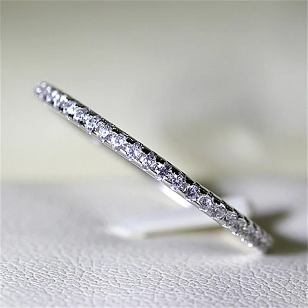 Classic Silver Stackable Eternity Ring - Picture 4 of 7